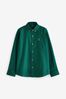 Green Long Sleeve Oxford dragkedja Shirt (3-16yrs)