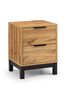 Julian Bowen Brown Bali 2 Drawer Easy Assembly Bedside Table