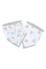 aden + anais Baby Essentials Natural History White Cotton Muslin Bandana Bibs 2 Pack