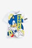 Sonic White Flippy Sequin License T-Shirt (3-16yrs)