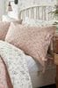 Coral Pink 200 Thread Count Loveston Duvet Cover and Pillowcase Set