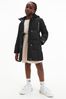 Calvin Klein Jeans Girls Black Long Quilted Puffer Coat
