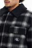 Calvin Klein Jeans Black Sherpa Check Trucker Jacket