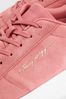 Tommy Hilfiger Pink Signature Suede Trainers