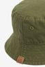 Khaki Green Plain Bucket Hat (3mths-16yrs)