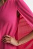 Reiss Pink Nina Cape One Shoulder Maxi robes Dress