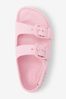 Pink Double Buckle Sandals