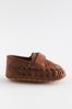 Tan Brown Woven Loafer Baby ligera Shoes (0-24mths)