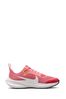 Nike grey Coral Pink Air Zoom Pegasus 40 Youth Running Trainers
