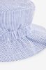 Blue Stripe Lightweight Cotton Bucket Hat (3mths-10yrs)