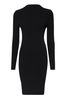 Calvin Klein Iconic Rib Mock Neck Black Dress