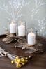 Gold Corrina Leaf Triple Votive Candle Holder