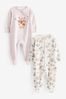 Oatmeal Baby Sleepsuit 2 Pack (0mths-2yrs)