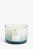 Blue Linen Lidded Jar 3 Wick Scented Candle