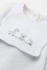 Rock A Bye Baby Boutique White Toy-Detail Velour Sleepsuit