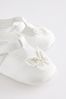 White Butterfly T-Bar Baby Shoes (0-18mths)
