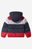 Boys Padded Jacket With Hood in Red