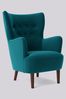 Swoon Easy Velvet Kingfisher Blue Ludwig Chair