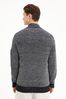Calvin sweater Klein Jeans Black Logo Badge Half Zip Jumper