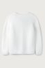 The White Company White Organic Cable Knitted Cardigan