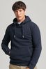 Superdry Eclipse Navy Organic Cotton Vintage Logo Embroidered Hoodie