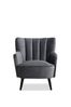 Soft Velvet Dark Grey Rosie Accent Chair