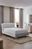 Soft Texture Light Grey Hartford Collection Luxe Upholstered Bed Frame