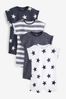 Navy Blue Baby Rompers 4 Pack