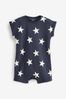 Navy Blue Baby Rompers 4 Pack