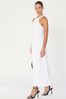 Religion White Halterneck Beaded Sequin Midi Maxi Dress