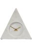 Libra White Marble Triangular Mantel Clock
