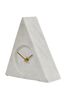 Libra White Marble Triangular Mantel Clock