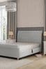 Baron Chenille Silver Gloucester Upholstered Ottoman Storage Bed Bed