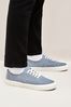 Blue Canvas Low Trainers
