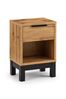 Julian Bowen Brown Bali Easy Assembly 1 Drawer Bedside Table