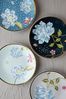 Set of 4 Blue petit four plates Heritage Collectables