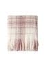 Gallery Home Pink Check Faux Mohair Throw