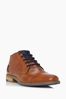 Dune London Carls Lace Up Ankle Brown Boots