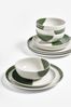 Jasper Conran London Green Abstract 12 Piece Dinner Set