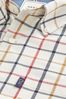 Cream/Neutral Check Emporio Armani embroidered-logo longsleeved shirt Easy Iron Button Down Oxford Shirt