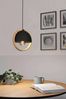 Eglo Black/Wood Callow 1 Light Ceiling Light Pendant
