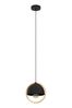 Eglo Black/Wood Callow 1 Light Ceiling Light Pendant