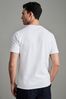 Reiss White Cooper Honeycomb Short Sleeve T-Shirt