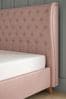 Annaly Velvet Dark Blush Chatsworth Upholstered Bed Bed