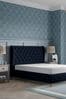 Annaly Velvet Midnight Navy Chatsworth Upholstered Bed Bed
