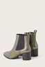 Monsoon	Natural Metallic Leather Ankle Boots