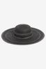 Black Sparkle Floppy Hat