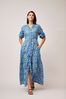 Dream Blue Nightingale Floral Maxi Dress