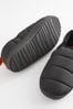 Black Water Repellent Quilted Slippers