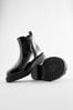 Black Patent Wide Fit (G) Chunky Chelsea Boots